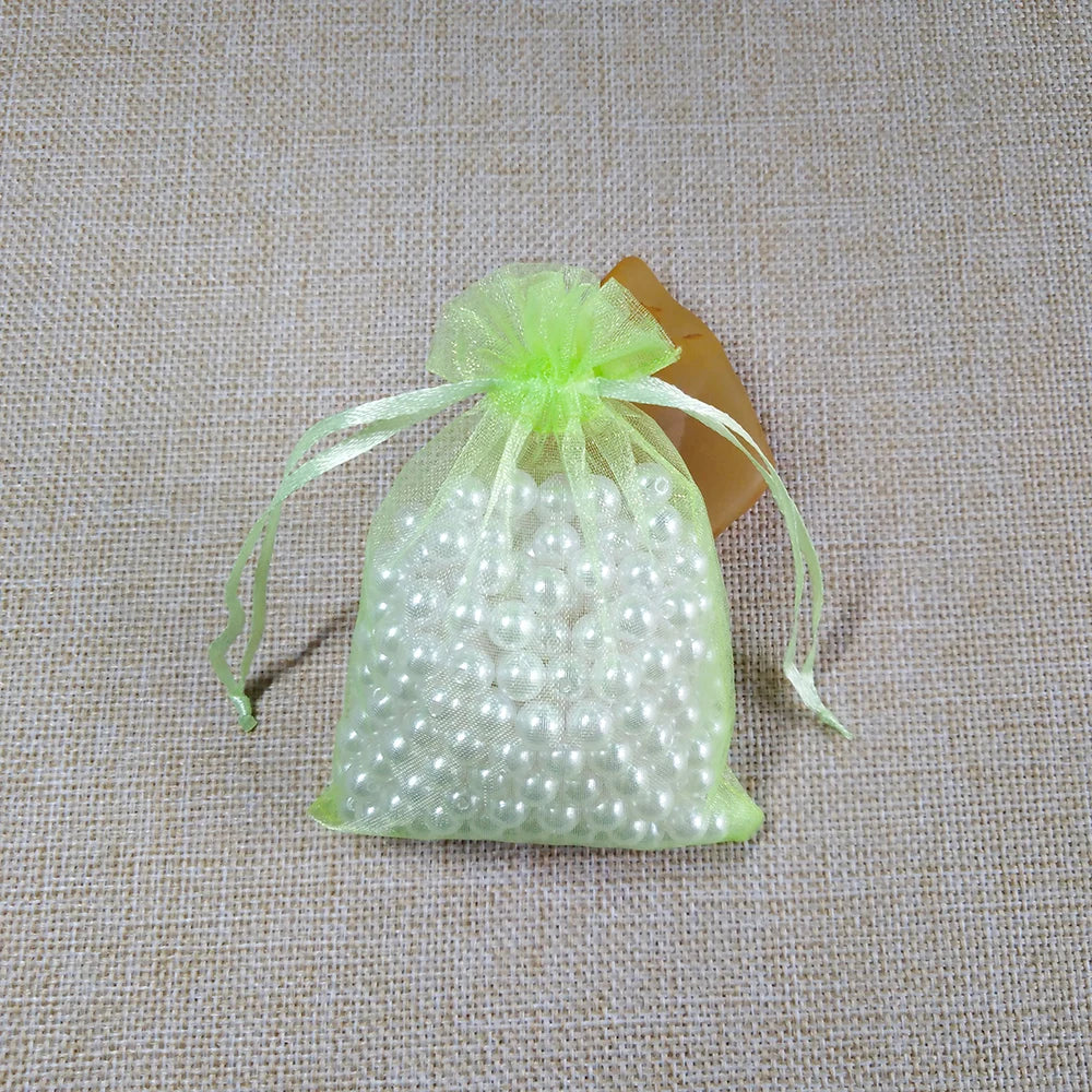 1000pcs/Lot 7x9 9X12 10x15 13x18cm Organza Bag Pouch Christmas Jewelry Packaging & Display Pouches Wedding Party Gift Bags