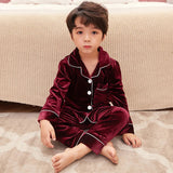 Autumn Winter Children Velour Pajamas Set Teen Warm Velvet Sleepwear Girls Loungewear Kids long sleeved Pijamas Homewear suit re