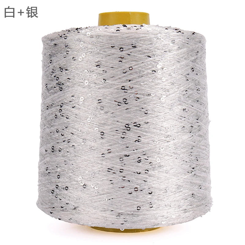 500G Glitter FancyYarn Sequin  Hand Crochet Thread Knitting Clothes Needleworkyarn With Sequins Knitting Yarn Needlework Sequins