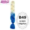 Jumbo Braiding Hair Extensions 24inch Ombre Hair For Braids 5Pcs Box Braid Yaki Texture Synthetic Fiber Fake Hair Mirra’s Mirror