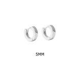 ANDYWEN 925 Sterling Silver Gold Plain 5mm 6mm 7mm 8mm 9mm 10mm Huggies Piercing Clips Hoop Luxury Clips Pendiente Loops Earring