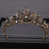 Wedding Crown Gold Silver Color Rhinestone Crystal Diadem Queen Crown Princess Tiaras Bridal Hair Jewelry Party Hair Accessories