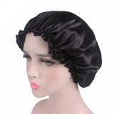 New Women Satin Night Sleep Cap Hair Bonnet Hat Silky Head Cover Elastic Band Nightcap Bath Spa bonnet de nuit dropshipping