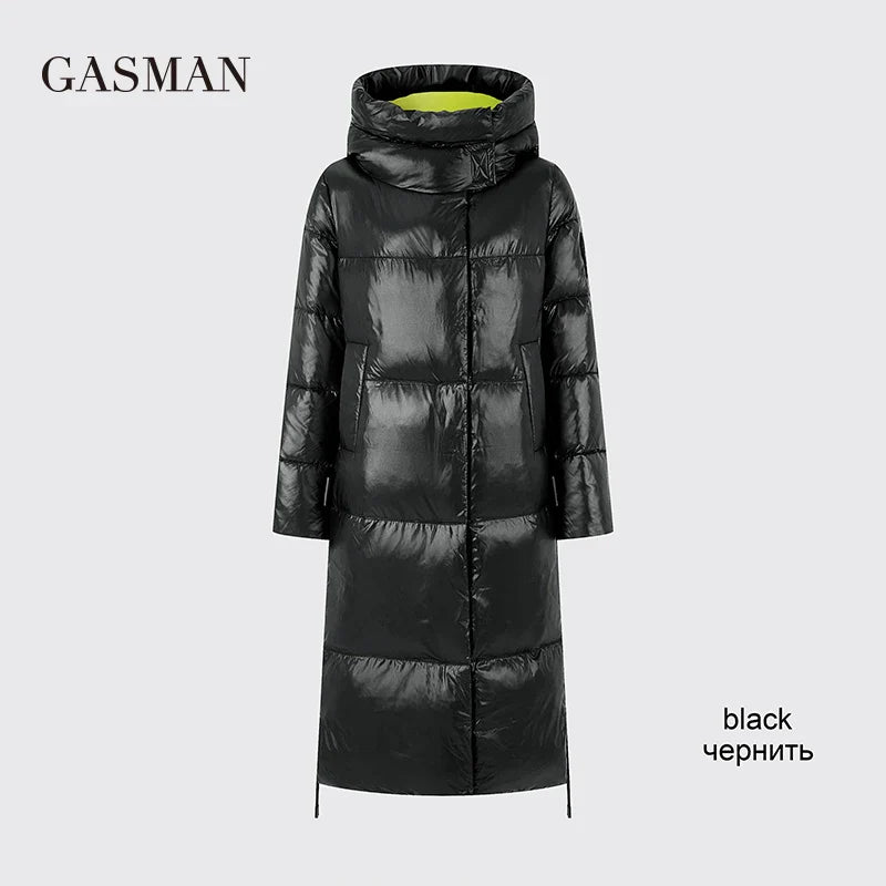 GASMAN 2022 New warm long thick parka Women's winter jacket for womens hooded outwear clothes Female coat women down jacket 027