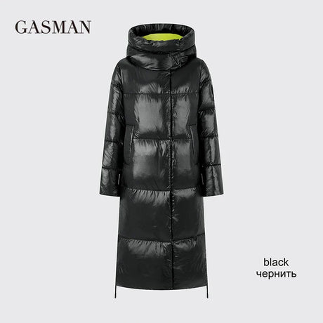 GASMAN 2022 New warm long thick parka Women's winter jacket for womens hooded outwear clothes Female coat women down jacket 027