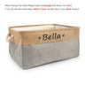 Custom Name Dog Toy Basket Cat Pet Foldable Box Print Personalized ID Storage Baskets For Clothes Pet Accessories