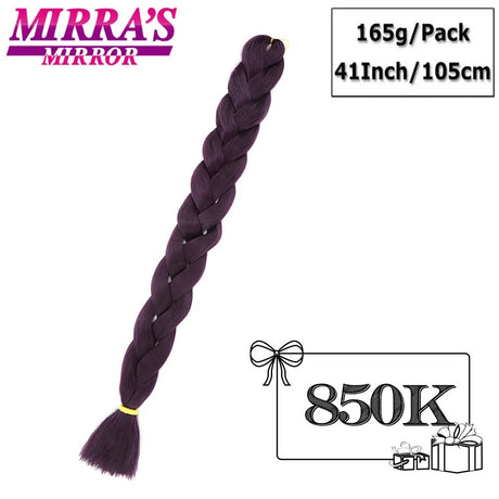 82 Inch Jumbo Box Braids Extensions Afro Synthetic Braiding Hair Ombre Hair for Twist Braid Support Wholesale Mirra’s Mirror