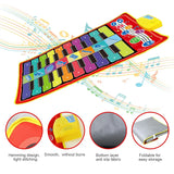 4 Styles Double Row Multifunction Musical Instrument Piano Mat Infant Fitness Keyboard Play Carpet Educational Toys For Kids