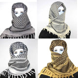 Military Arab Keffiyeh Shemagh Scarf Cotton Winter Shawl Neck Warmer Cover Head Wrap Windproof Tactical Camping Scarf Men Women