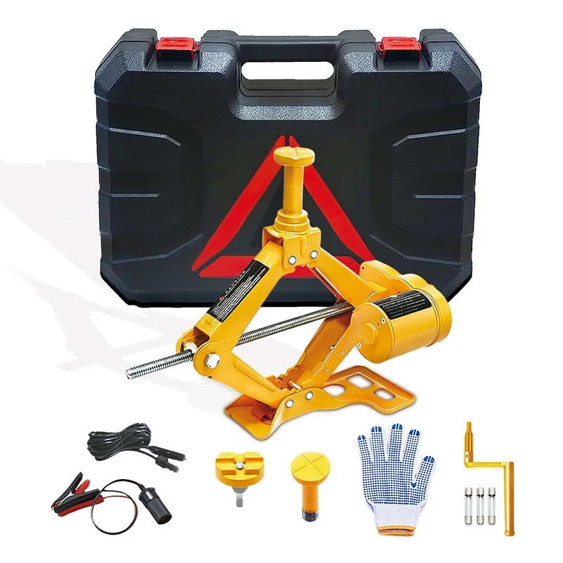 12V DC 3Ton Floor Car Electric Jack Automotive Lifting SUV Emergency Equipment Car Auto Lift Scissor Jacks Repair Tool