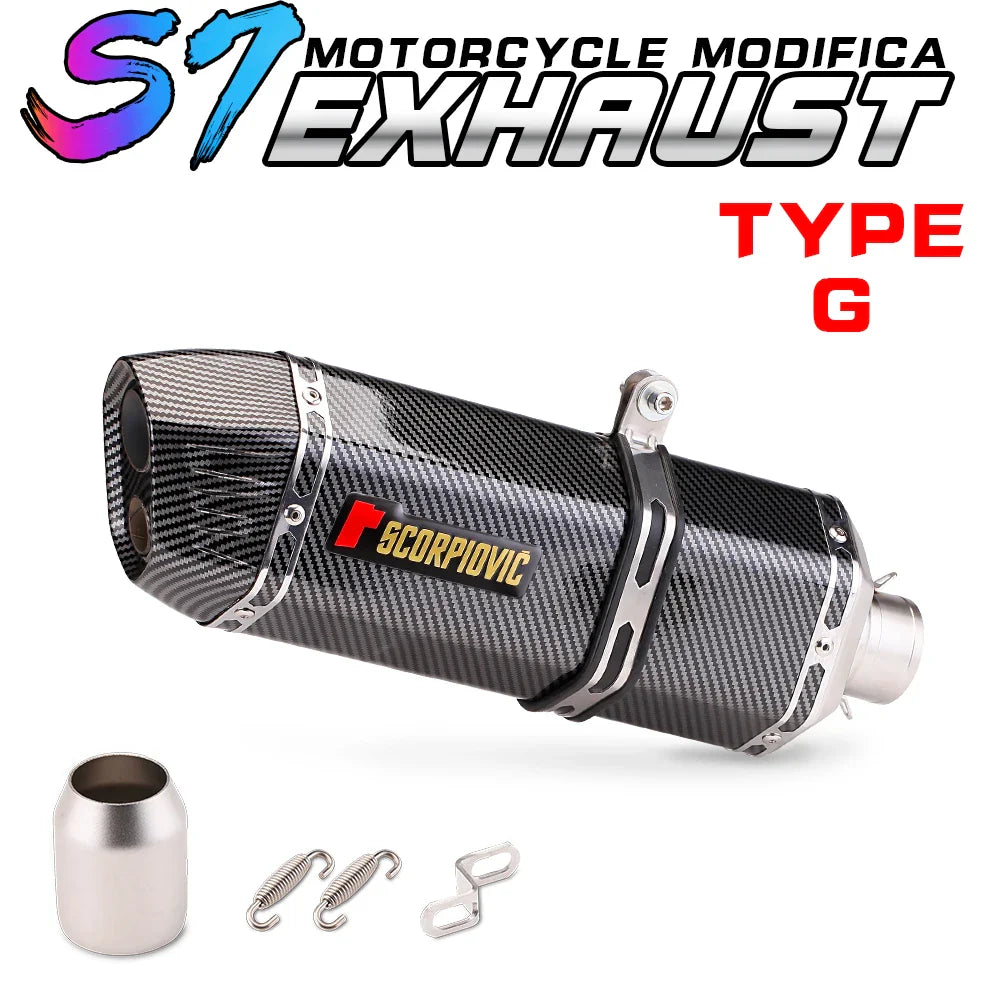 Slip on 51mm motorcycle exhaust system muffler modified tube middle connection for duke 125 250 390 rc390 2017 18 19 2020 years