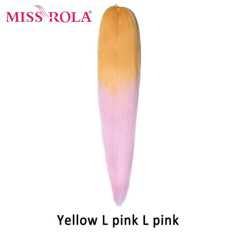 Miss Rola Synthetic 28Inch 100G 2023 New Hair Extension Yaki Straight Jumbo Braiding Hair Pre-Stretched Braid Kanekalon Hair