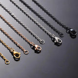 Wholesale 10pcs/lot Chains Necklace 1.5/2/2.5/3mm Width Men Women Stainless Steel Link O Chain Necklaces For Jewelry