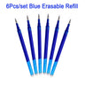 DELVTCH Erasable Gel Pen 0.7mm 0.5mm Bullet Tip Blue Black Red Color Ink Refill Rods Writing Drawing Painting Washable Handle