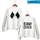 KPOP EXO NEW ALBUM Sixth Album OBSESSION WE ARE ONE EXO Print Women/Men High Collar Sweatshirt Casual Turtlenecks Clothes