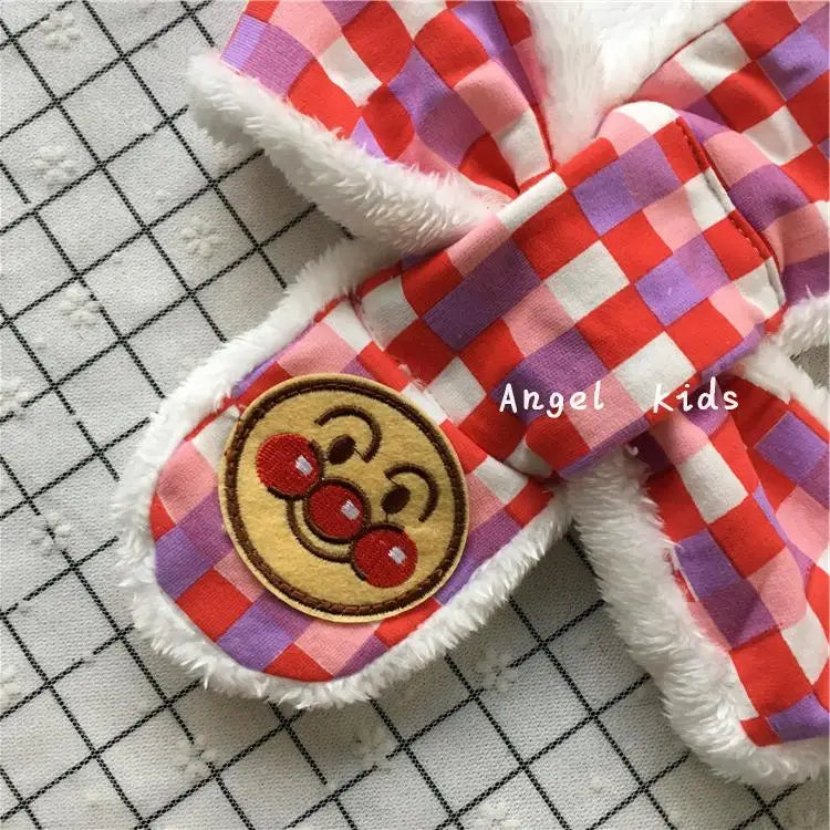 Tonytaobaby New Style of Boys and Girls Plush Children's Printed Plaid Scarf