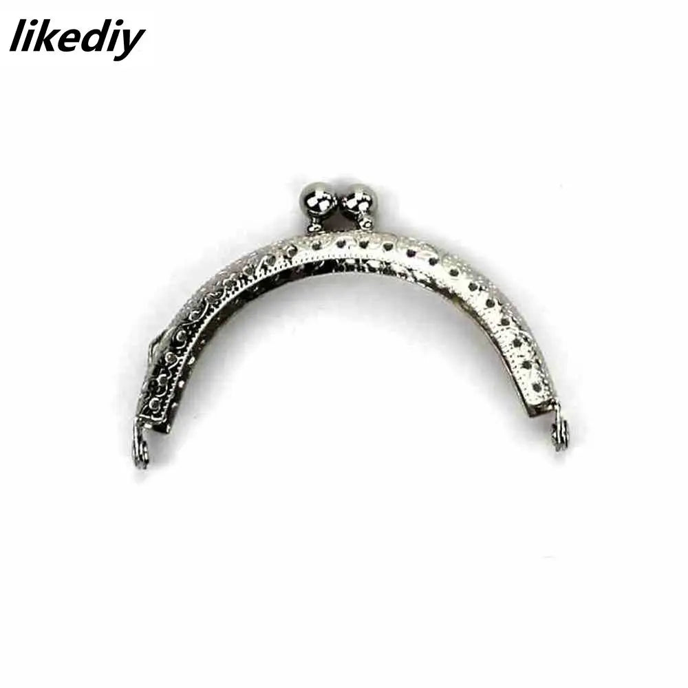 5 Pcs/Lot 8.5 CM Size Double Bead Semicircular Metal Purse Frame Kiss Clasp Clutch DIY Bag Accessory