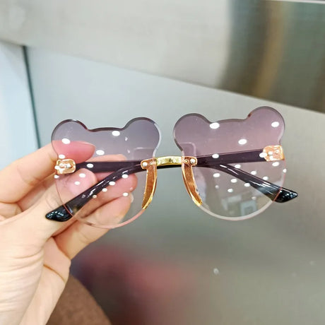 Fashion Children&#39;s Sunglasses New Baby Anti-Radiation Sun Glasses Girl Boy Cute Cartoon Bear Anti-Glare Sunglasses