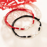 La Monada 925 Silver Eight Infinite Red Rope Bracelets Red Thread Line String Jewelry Bracelets For Women Lucky Adjustable