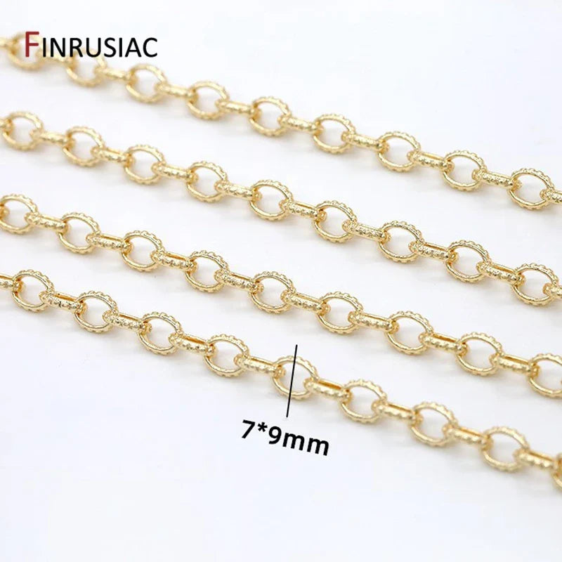 2021 New Trendy 4mm Round O-Shape Chain Big 7*9mm Thick Chain DIY Hand-Made Necklace Bracelet Making Materials Chain Spool