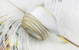 1.6cm Wide Double-sided Ribbon Satin Fashion Shoelace Creative Trend Female Models White Lace Gold Color