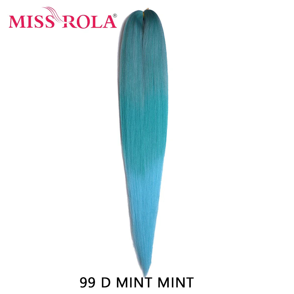 MISS ROLA Synthetic Kanekalon Hair Jumbo Braids 24 Inches100g Yaki Straight Hair Extension Pre Stretched Blonde Pink Wholesale