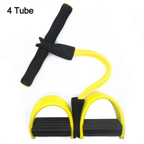 Indoor Fitness Resistance Bands Exercise Equipment Elastic Sit Up Pull Rope Gym Workout Sport 4 Tube Pedal Ankle Puller XA161A