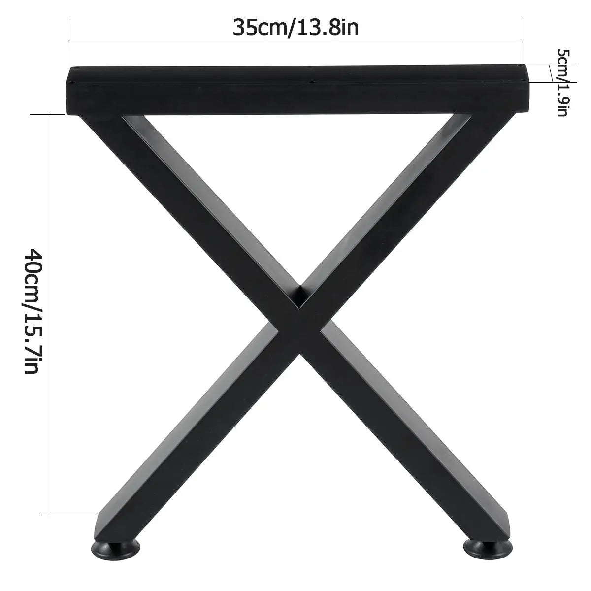 2pcs 40cm/71cm Wrought Iron Table Legs Metal X-Shape Furniture Legs Coffee Tables Stand Foot Sofa Desk Furniture Accessories