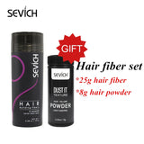 One Kit 2pcs Spray 25g Hair Fiber Fluffy powder Thinning Concealer Loss Baldness Instant Refill Keratin Fiber Hair Powder