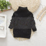 PHILOLOGY 2T-8T bear winter boy girl kid thick Knitted bottoming turtleneck shirts baby high collar pullover toddler sweater