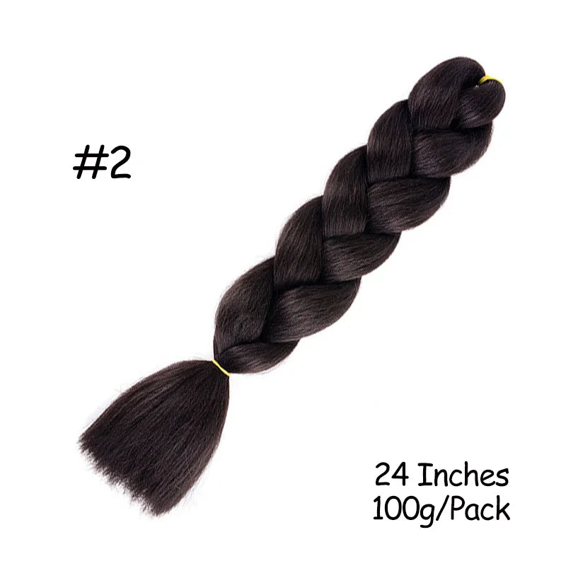 Mirra’s Mirror 24inch Synthetic Braiding Hair Extensions 10pcs Wholesale Colorful Braids Hair Jumbo Braid Hair Black Brown