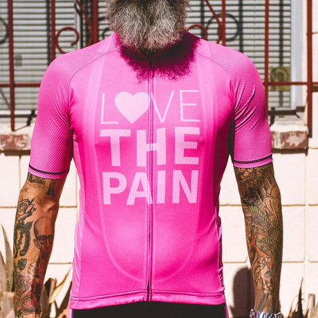 Love The Pain Cycling Jersey Mans Clothes Mountain Uniforme Bicycle Cycle Breatha Sports Shirts Clothing Maillot Ciclismo Hombre