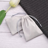 50pcs Flannel Jewelry Packaging Pouches Chic Purple Wedding Favor Gift Bag Velvet Drawstring Pouch for Cosmetic Makeup Eyelashes