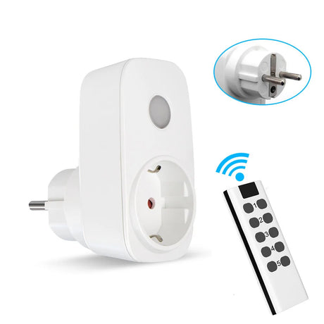 Smart Home EU French Socket Power Plug 433Mhz Universal Remote Control Controller Wireless Switch 16A 220V Programmable Outlets