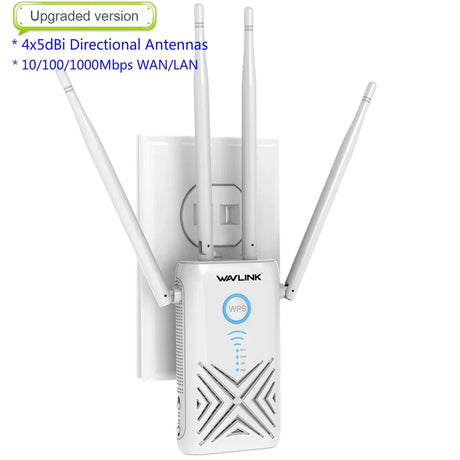 AC1200 WiFi Range Extender Wireless WiFi Repeater Router Access Point 1200Mbps 2.4G&5GHz Full Coverage WiFi Signal Amplifier