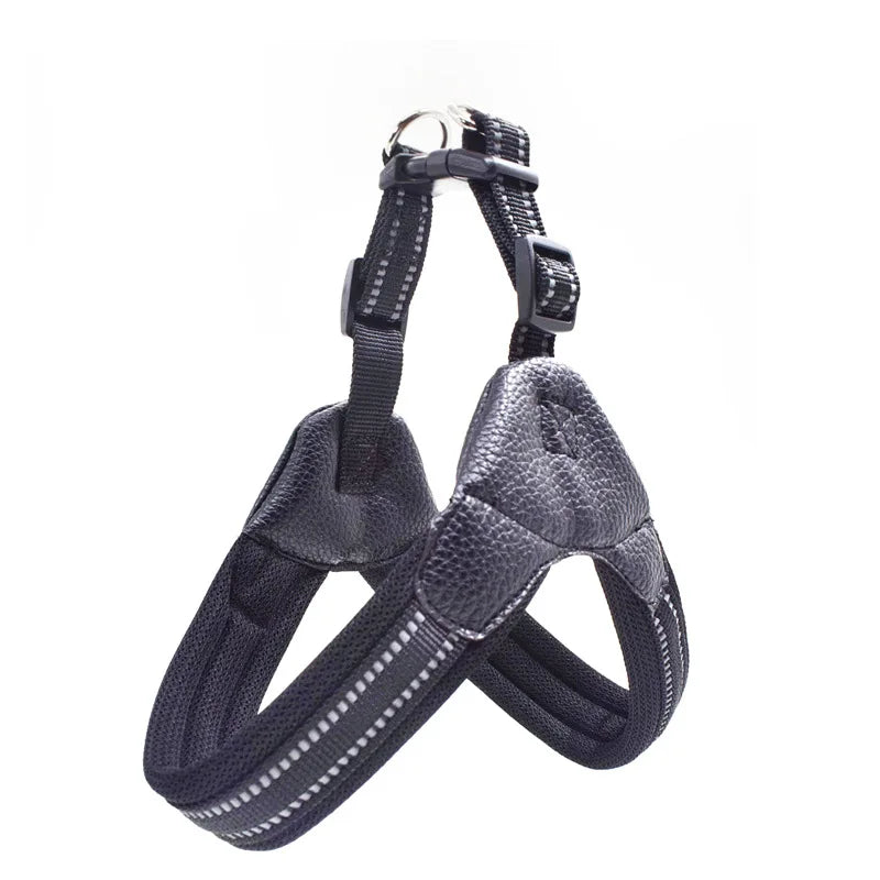 Breathable Nylon Mesh Dog Harness Reflective Adjustable Dog Harness Pet Leash Dog Accessories Pet Collar Leash For Dogs