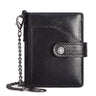 KAVIS New Style Casual Credit Card Holder RFID Aluminum Box Men Genuine Leather Wallet Hasp Smart Bussiness ID Card Case Vintage