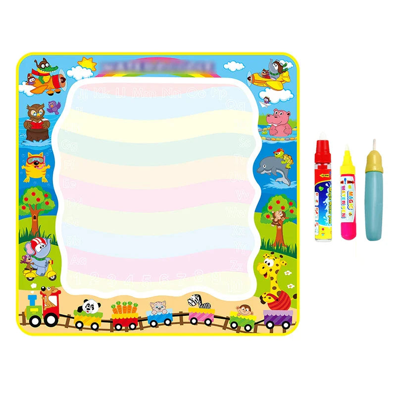 Coolplay Magic Water Drawing Mat Doodle Mat & Pens Baby Play Mat  Rug Montessori Toys Painting Board Educational Toys for Kids