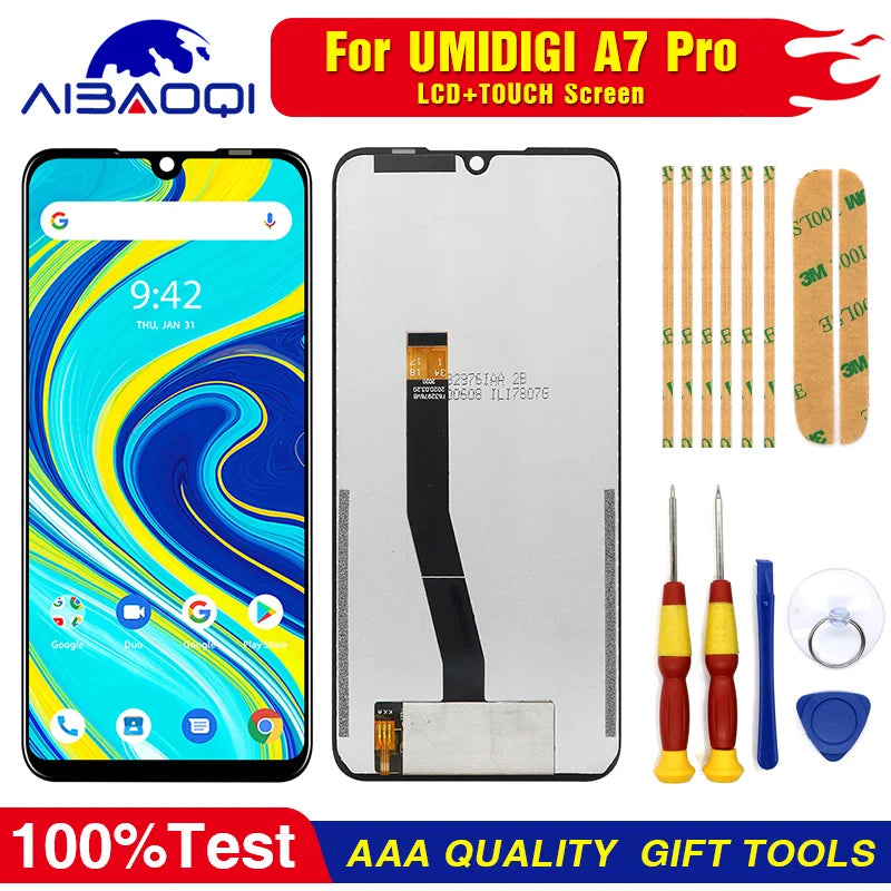 New Original Touch Screen LCD Display For Umidigi A7 Pro Mobile Phone Replacement Parts + Disassemble Tool