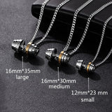 dumbbel necklace male Couple necklace pendant stainless steel Fitness necklace Barbell Sporty gifts for man jewelry for neck