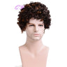 Synthetic Man Wigs  Black Short Curly For Men Wigs With High Temperature Fiber Daily Wear Curl Fashion Hairstyle Male Wig