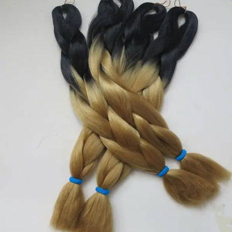 Luxury ForBraiding 3pcs bulk buy Henlon 24inch 60cm Folded Two Three Tone Color Ombre Braiding Synthetic Jumbo Braids