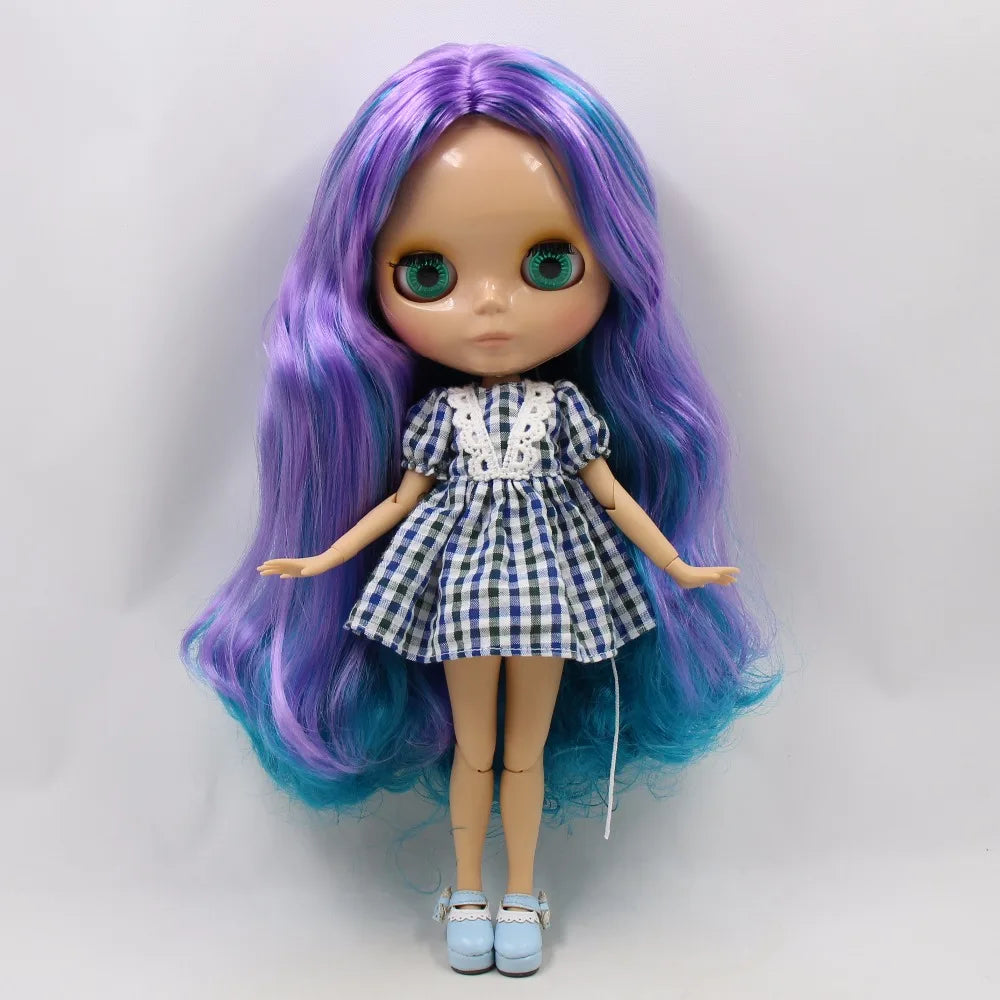 ICY DBS Blyth Doll 1/6 bjd toy joint body tan skin doll 30cm shiny face for DIY custom doll