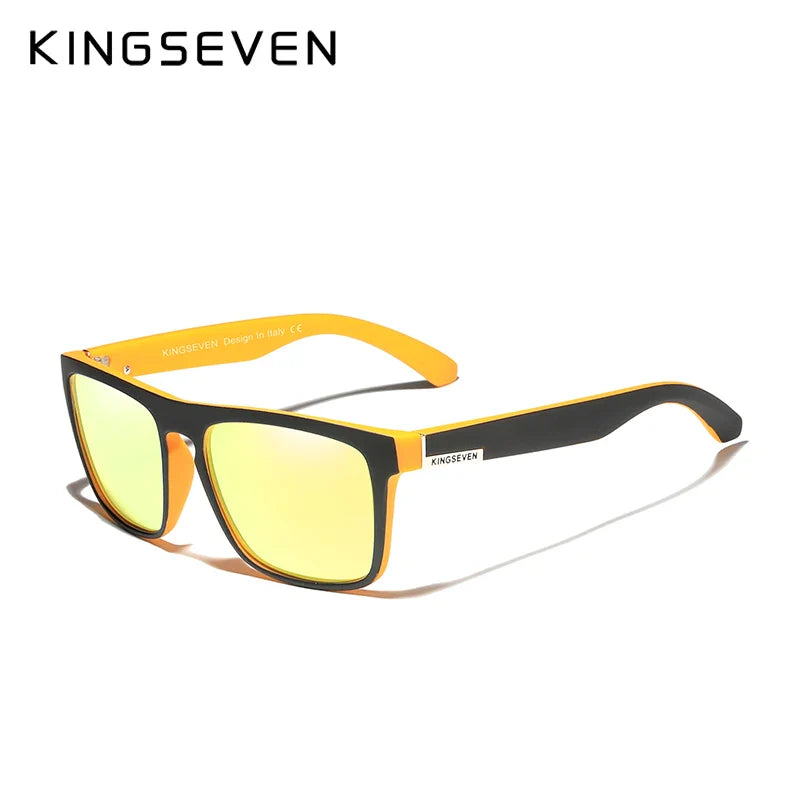 KINGSEVEN TR90 Frame Mirror Lens Sunglasses Polarized Men‘s Glasses Outdoor Sports Male Eyewear Original Accessories N751