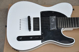 2020 high quality classic 7 string electric guitar, white body, black accessories, custom support