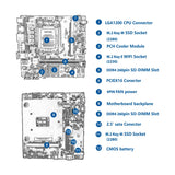 Eglobal DIY Gaming PC Intel Core 10th i7 10700T i9 10900T Desktop CPU Windows 11 Mini ITX Computer HDMI2.0 DP1.2 4K Display HTPC