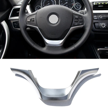 Car Carbon Fiber Interior Steering Wheel Decorative Frame Panel Cover Trim For BMW 3 Series F30 F32 F34 2013-2019 Accessories