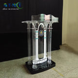 2024 AKLIKE Big Modern Fashion Acrylic Platform Church Podium School Restaurant Rostrum Reception Lecterns Commercial Furniture