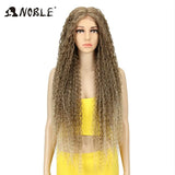 Noble Synthetic Lace Front Wig 38 Inch Long Curly Wig For Women Cosplay Feminino Lace Front Ombre Blonde Wig Heat Resistant Wigs