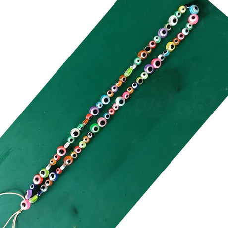 2022 New Evil Eyes Multi-color Glazed Round Beaded Long Chain for Phone Personality Mobile Phone Lanyard for Women Girls Bijoux